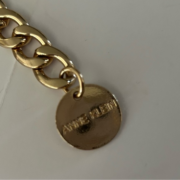 Ann Klein Heavy Weight Chain Link Adjustable Length Gold Color Belt - Picture 9 of 9
